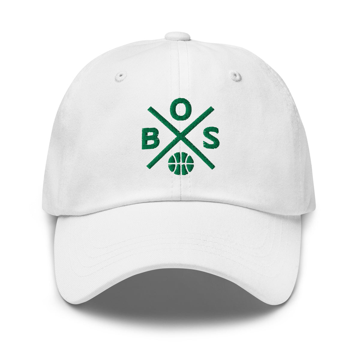 Boston Basketball Hat Retro BOS Basketball Cross Dad Cap