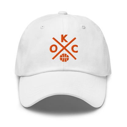 Oklahoma City Basketball Hat Retro OKC Basketball Cross Dad Cap