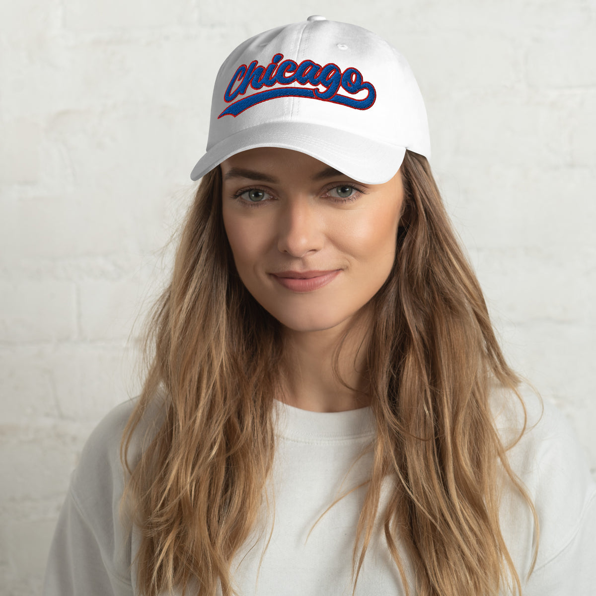 Retro Chicago Sports Script Classic Chicago Baseball Hat Dad Cap