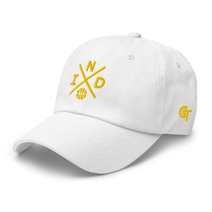 Indiana Basketball Hat Retro IND Basketball Cross Dad Cap