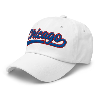 Retro Chicago Sports Script Classic Chicago Baseball Hat Dad Cap