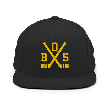 Boston Hockey Snapback Cap Retro BOS Hockey Sticks Hat
