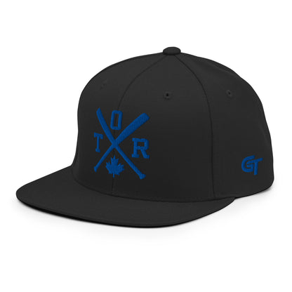 Toronto Baseball Snapback Cap Blue Retro TOR Baseball Bats Hat
