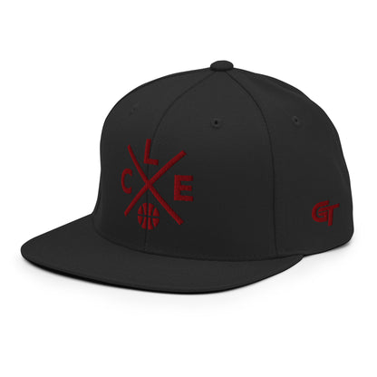 Cleveland Basketball Snapback Cap Retro CLE Basketball Cross Hat