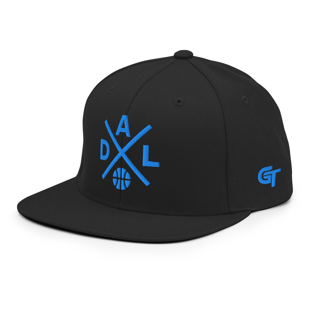 Dallas Basketball Snapback Cap Retro DAL Basketball Cross Hat