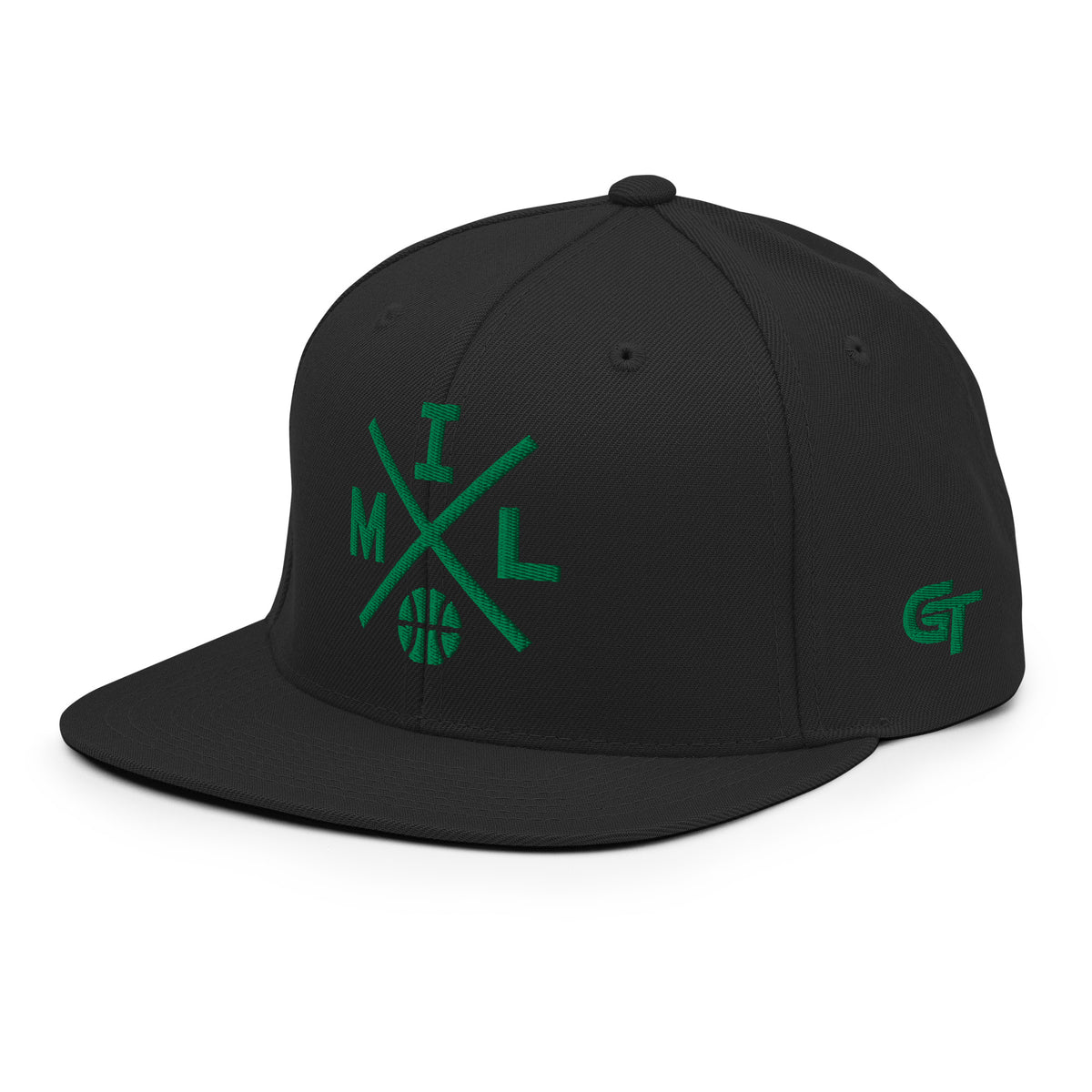 Milwaukee Basketball Snapback Cap Retro MIL Basketball Cross Hat
