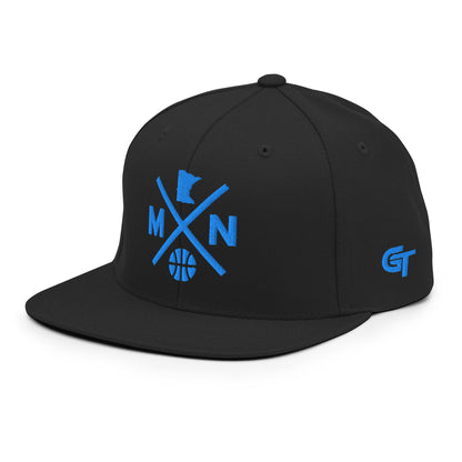 Minnesota Basketball Snapback Cap Retro MN Basketball Cross Hat