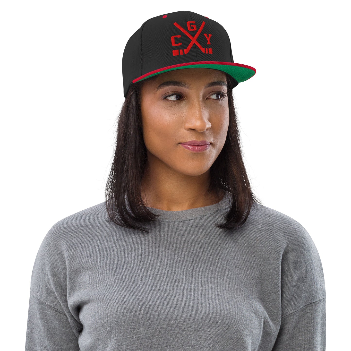 Calgary Hockey Snapback Cap Retro CGY Hockey Sticks Hat