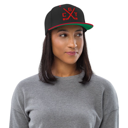 Calgary Hockey Snapback Cap Retro CGY Hockey Sticks Hat
