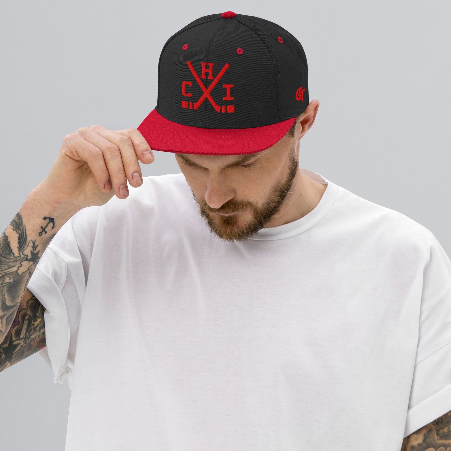 Chicago Hockey Snapback Cap Retro CHI Hockey Sticks Hat