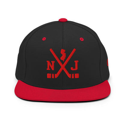 New Jersey Hockey Snapback Cap Retro NJ Hockey Sticks Hat