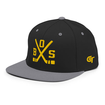 Boston Hockey Snapback Cap Retro BOS Hockey Sticks Hat