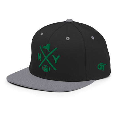NY Football Snapback Cap Retro New York Football Cross Hat