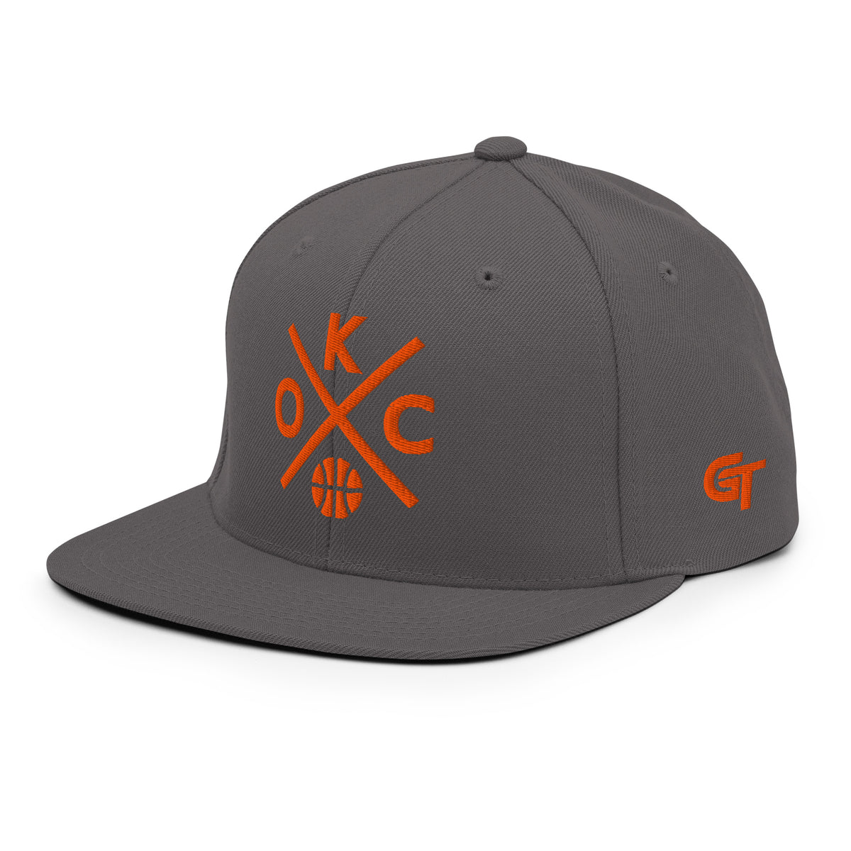 Oklahoma City Basketball Snapback Cap Retro OKC Basketball Cross Hat