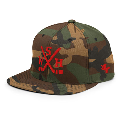 Washington Hockey Sticks Retro WSH Snapback Hat Baseball Cap