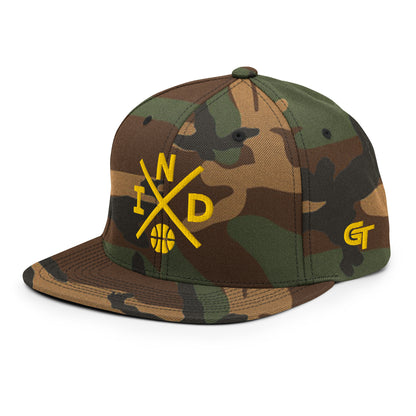 Indiana Basketball Retro IND Cross Snapback Hat Baseball Cap