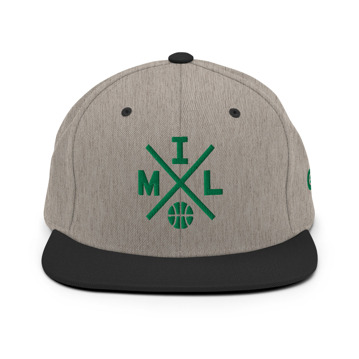 Milwaukee Basketball Snapback Cap Retro MIL Basketball Cross Hat