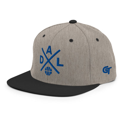 Dallas Basketball Snapback Cap Retro DAL Basketball Cross Hat