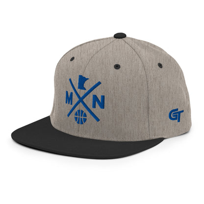 Minnesota Basketball Snapback Cap Retro MN Basketball Cross Hat