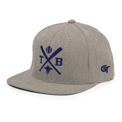 Tampa Bay Baseball Snapback Cap Retro TB Baseball Bats Hat
