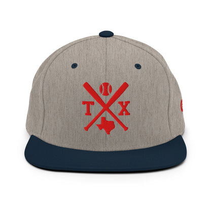 Texas Baseball Snapback Cap Retro TX Baseball Bats Hat