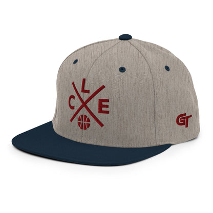 Cleveland Basketball Snapback Cap Retro CLE Basketball Cross Hat