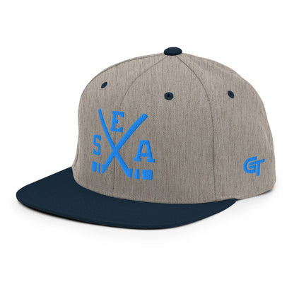 Seattle Hockey Snapback Cap Retro SEA Hockey Sticks Hat