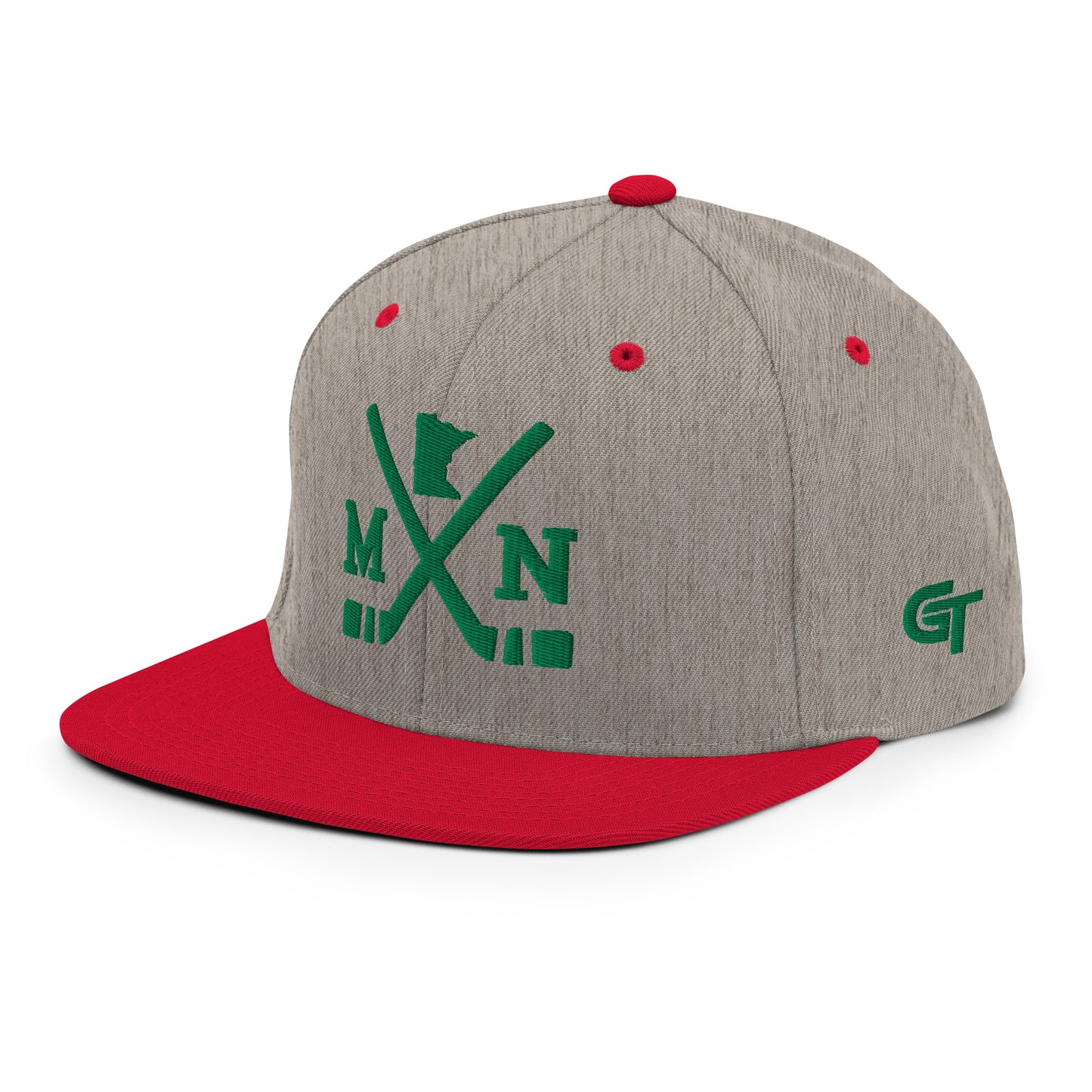 Minnesota Hockey Snapback Cap Retro MN Hockey Sticks Hat