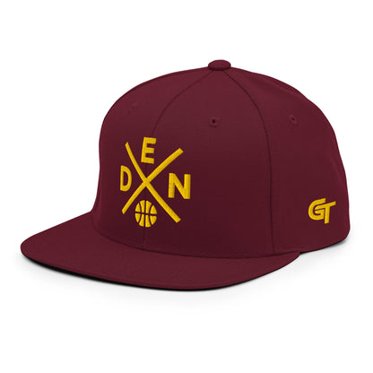 Denver Basketball Snapback Cap Retro DEN Basketball Cross Hat
