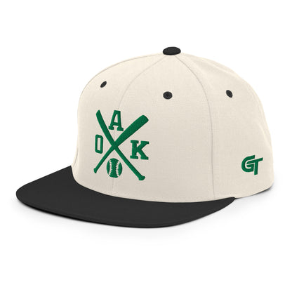 Oakland Baseball Snapback Cap Retro OAK Baseball Bats Hat