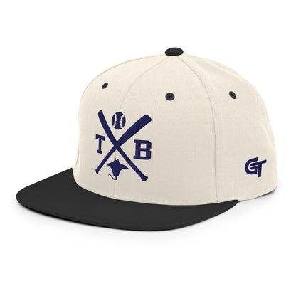 Tampa Bay Baseball Snapback Cap Retro TB Baseball Bats Hat