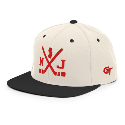 New Jersey Hockey Snapback Cap Retro NJ Hockey Sticks Hat