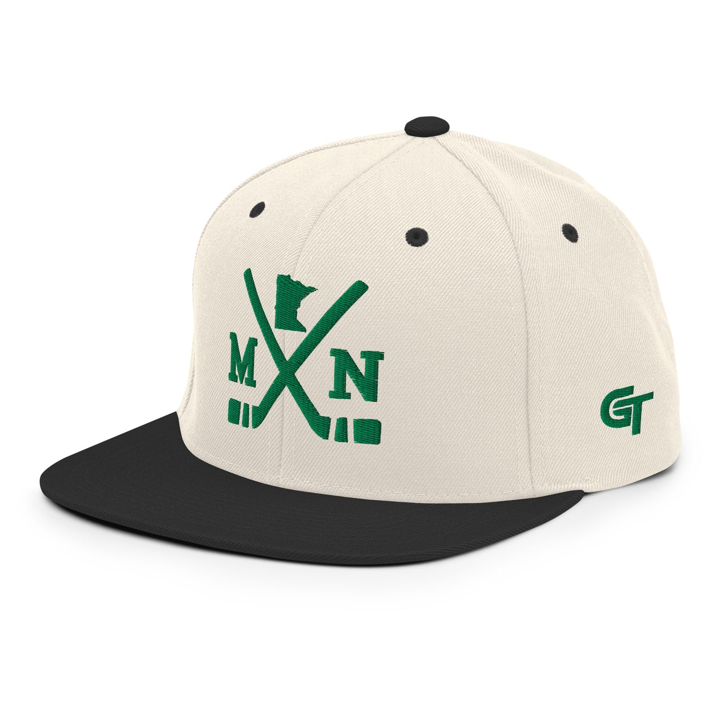 Minnesota Hockey Snapback Cap Retro MN Hockey Sticks Hat