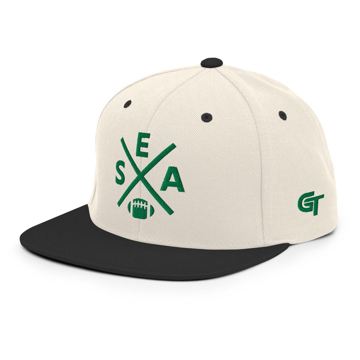 Seattle Football Snapback Cap Retro SEA Football Cross Hat