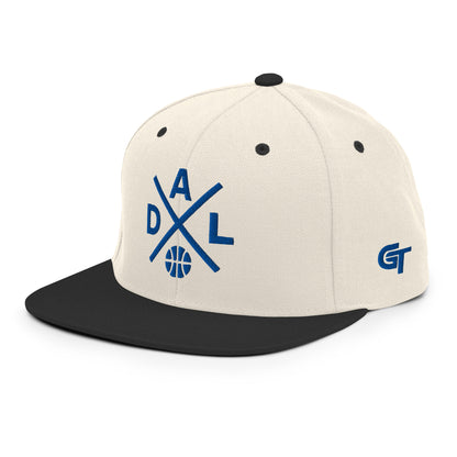 Dallas Basketball Snapback Cap Retro DAL Basketball Cross Hat