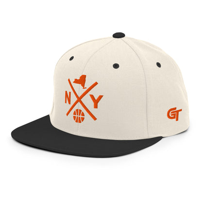 New York Basketball Snapback Cap Retro NY Basketball Cross Hat