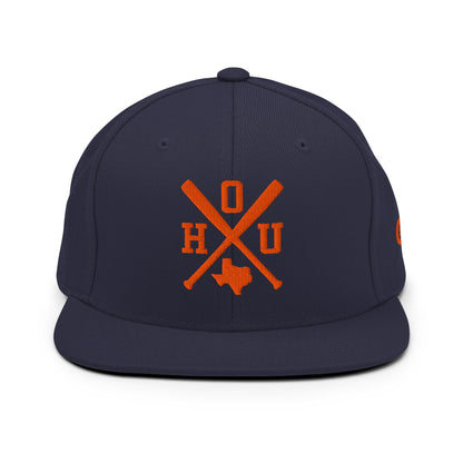 Houston Baseball Snapback Cap Retro HOU Baseball Bats Hat