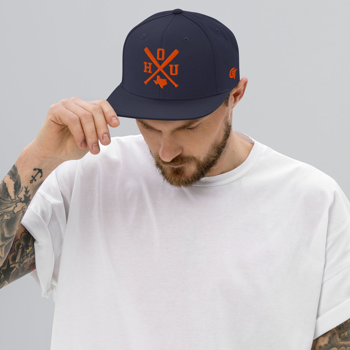 Houston Baseball Snapback Cap Retro HOU Baseball Bats Hat