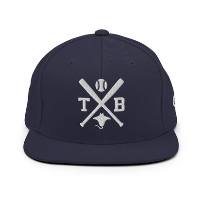 Tampa Bay Baseball Snapback Cap Retro TB Baseball Bats Hat