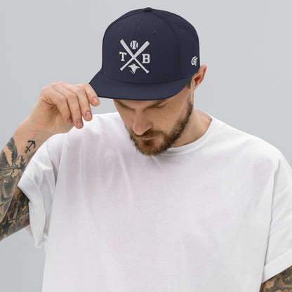 Tampa Bay Baseball Snapback Cap Retro TB Baseball Bats Hat