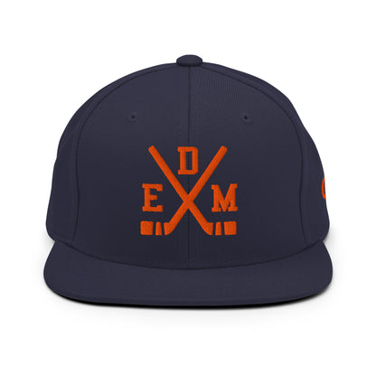 Edmonton Hockey Snapback Cap Retro EDM Hockey Sticks Hat