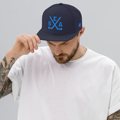 Seattle Hockey Snapback Cap Retro SEA Hockey Sticks Hat