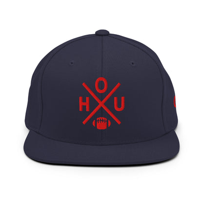 Houston Football Snapback Cap Retro HOU Football Cross Hat