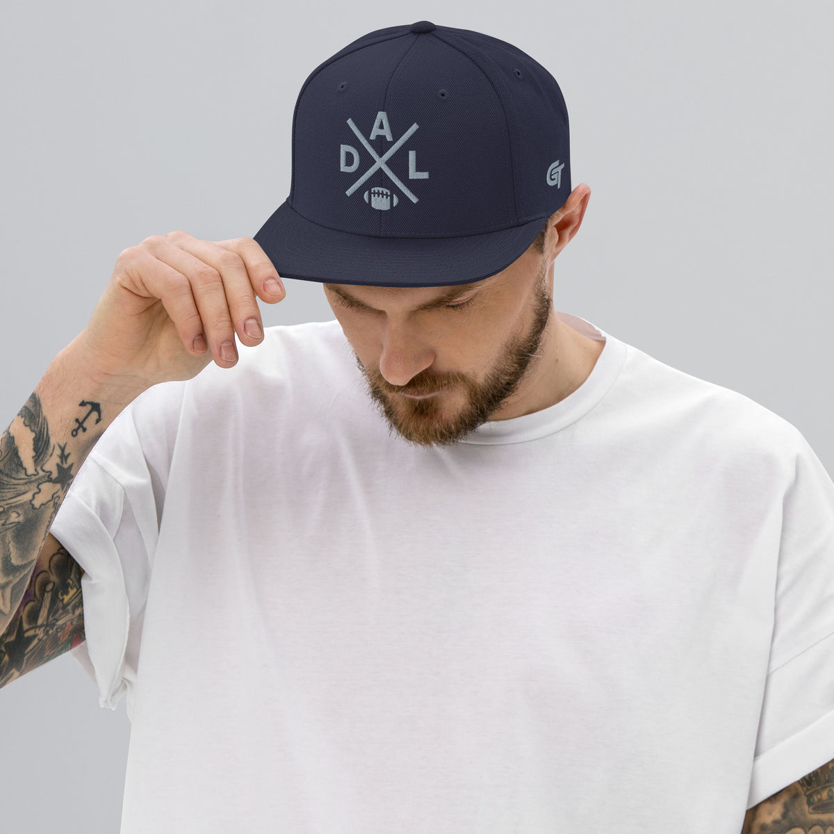 Dallas Football Snapback Cap Retro DAL Football Cross Hat