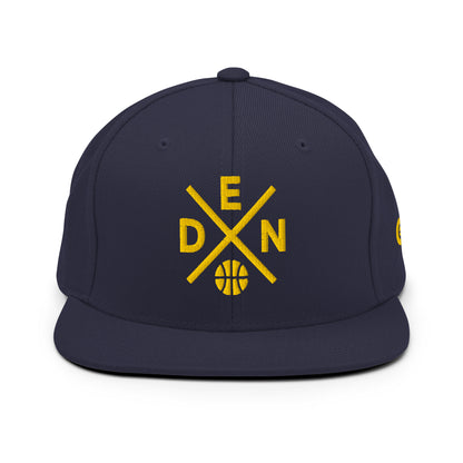 Denver Basketball Snapback Cap Retro DEN Basketball Cross Hat
