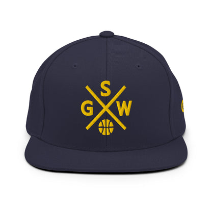 Golden State Basketball Snapback Cap Retro GSW Basketball Cross Hat