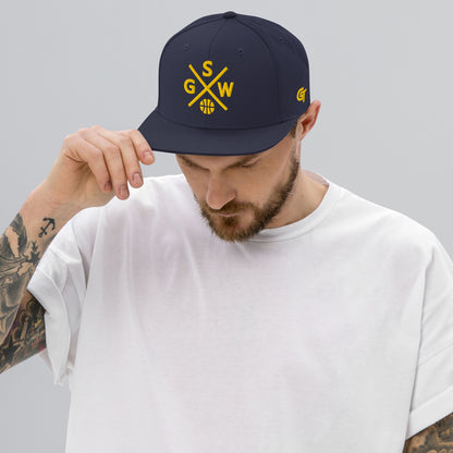 Golden State Basketball Snapback Cap Retro GSW Basketball Cross Hat