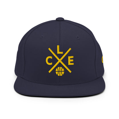 Cleveland Basketball Snapback Cap Retro CLE Basketball Cross Hat