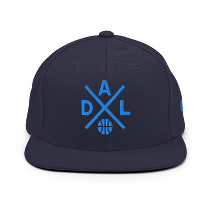 Dallas Basketball Snapback Cap Retro DAL Basketball Cross Hat