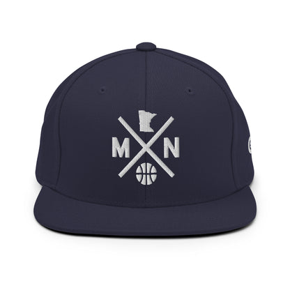 Minnesota Basketball Snapback Cap Retro MN Basketball Cross Hat